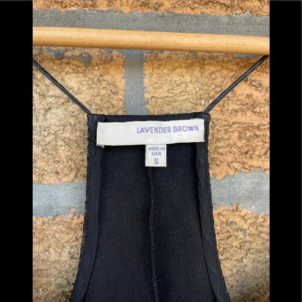 Lavender brown BLACK LEATHER DRESS small - Picture 8 of 11